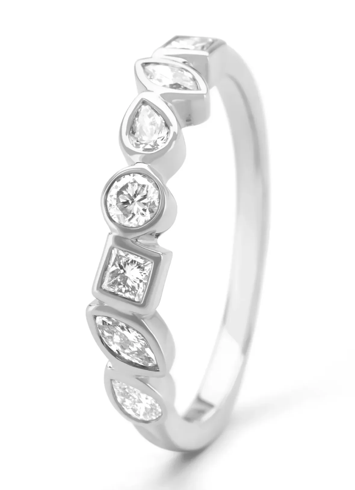 Diamond Point Witgouden Ringen|Diamanten Ringen<Witgouden ring, 0.45 ct diamant, Petite Romance