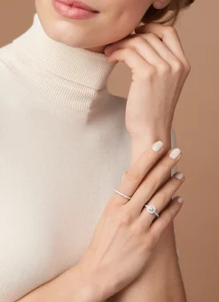 Diamond Point Witgouden Ringen|Diamanten Ringen<Witgouden ring, 0.14 ct diamant, Since 1904