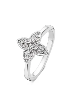 Diamond Point Witgouden Ringen|Diamanten Ringen<Witgouden ring, 0.13 ct diamant, Since 1904