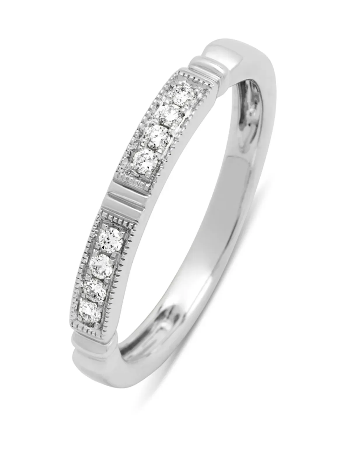 Diamond Point Witgouden Ringen|Diamanten Ringen<Witgouden ring, 0.09 ct diamant, Since 1904