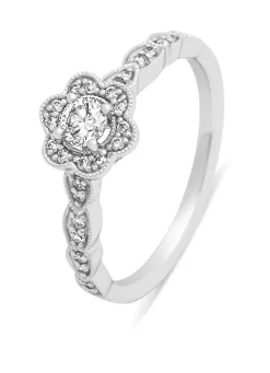 Diamond Point Witgouden Ringen|Diamanten Ringen<Witgouden ring, 0.35 ct diamant, Since 1904