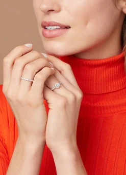 Diamond Point Witgouden Ringen|Diamanten Ringen<Witgouden ring, 0.35 ct diamant, Since 1904