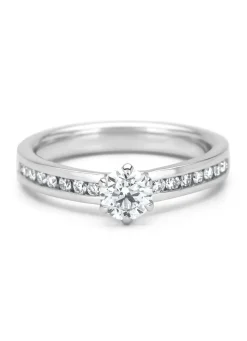 Diamond Point Witgouden Ringen|Diamanten Ringen<Witgouden ring, 0.72 ct diamant, Solitair