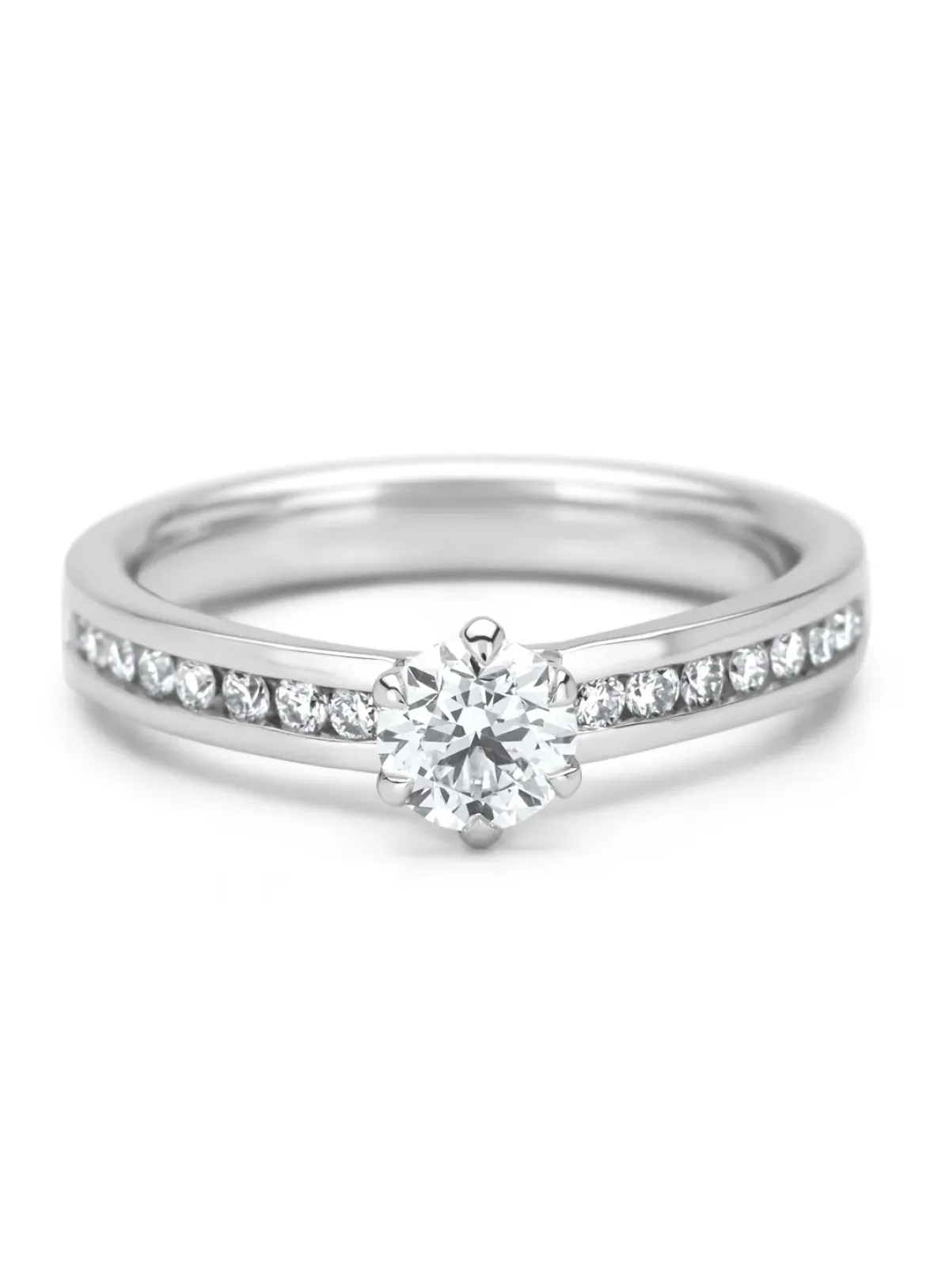 Diamond Point Witgouden Ringen|Diamanten Ringen<Witgouden ring, 0.72 ct diamant, Solitair