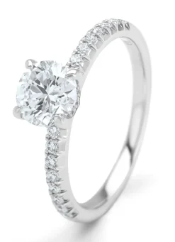 Diamond Point Witgouden Ringen|Diamanten Ringen<Witgouden ring, 1.25 ct diamant, Solitair