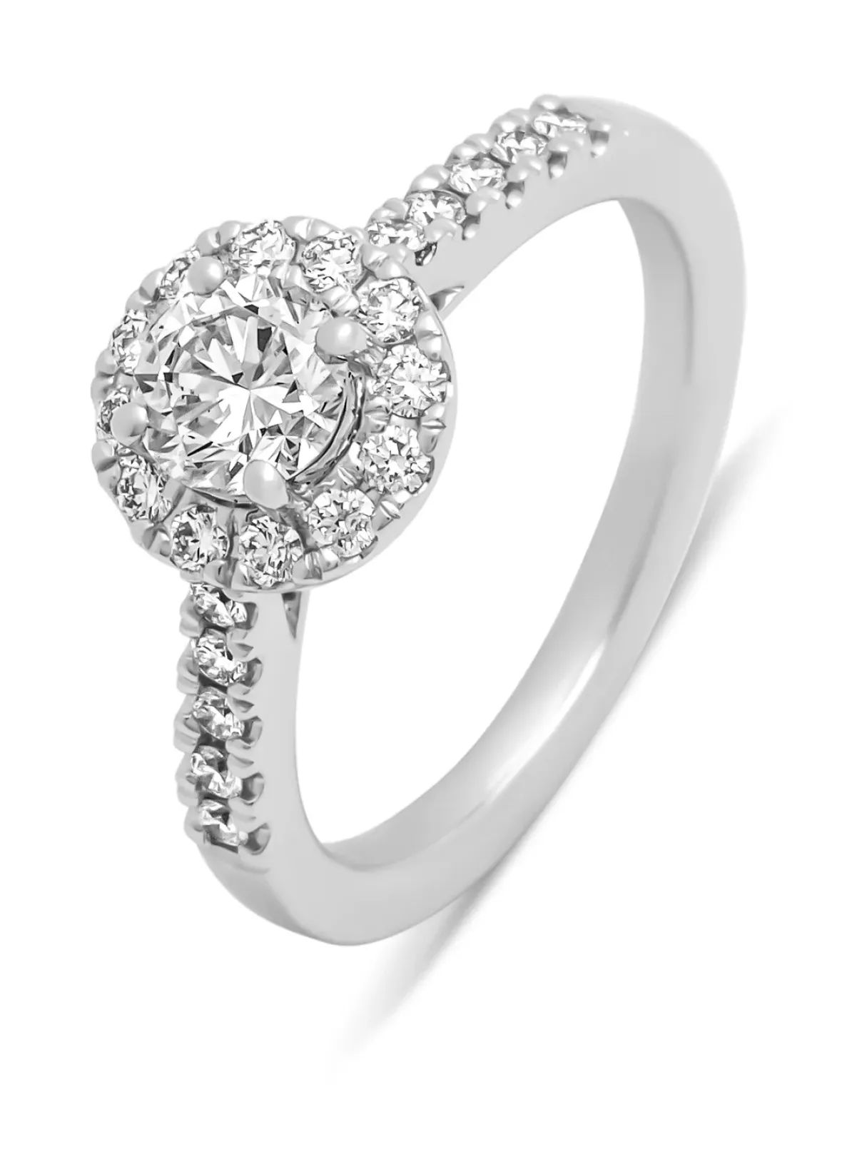 Diamond Point Witgouden Ringen|Diamanten Ringen<Witgouden ring, 0.92 ct diamant, Solitair