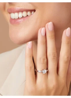 Diamond Point Witgouden Ringen|Diamanten Ringen<Witgouden ring, 1.08 ct diamant, Solitair