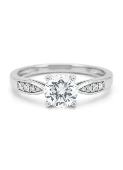 Diamond Point Witgouden Ringen|Diamanten Ringen<Witgouden ring, 1.08 ct diamant, Solitair