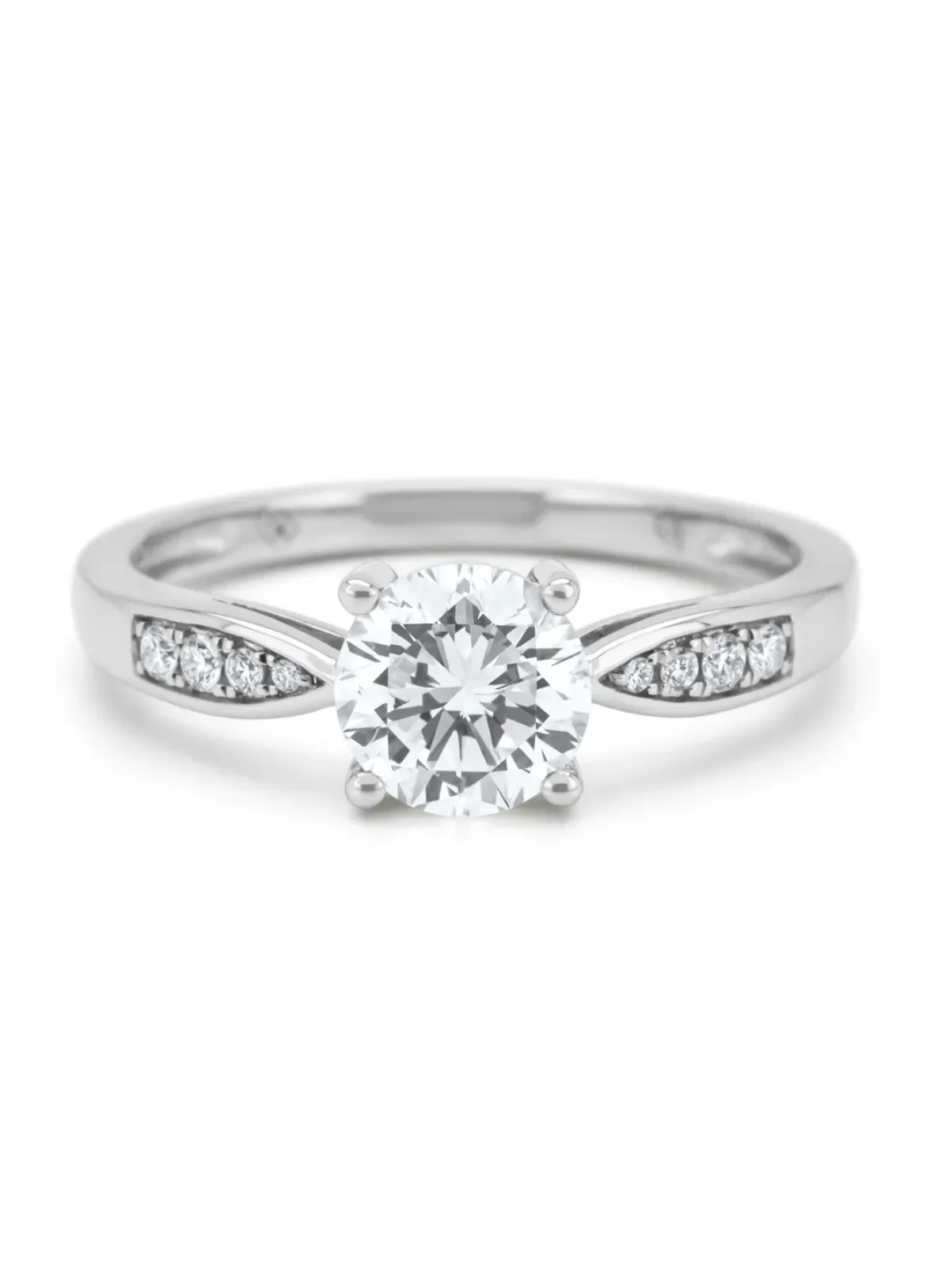 Diamond Point Witgouden Ringen|Diamanten Ringen<Witgouden ring, 1.08 ct diamant, Solitair