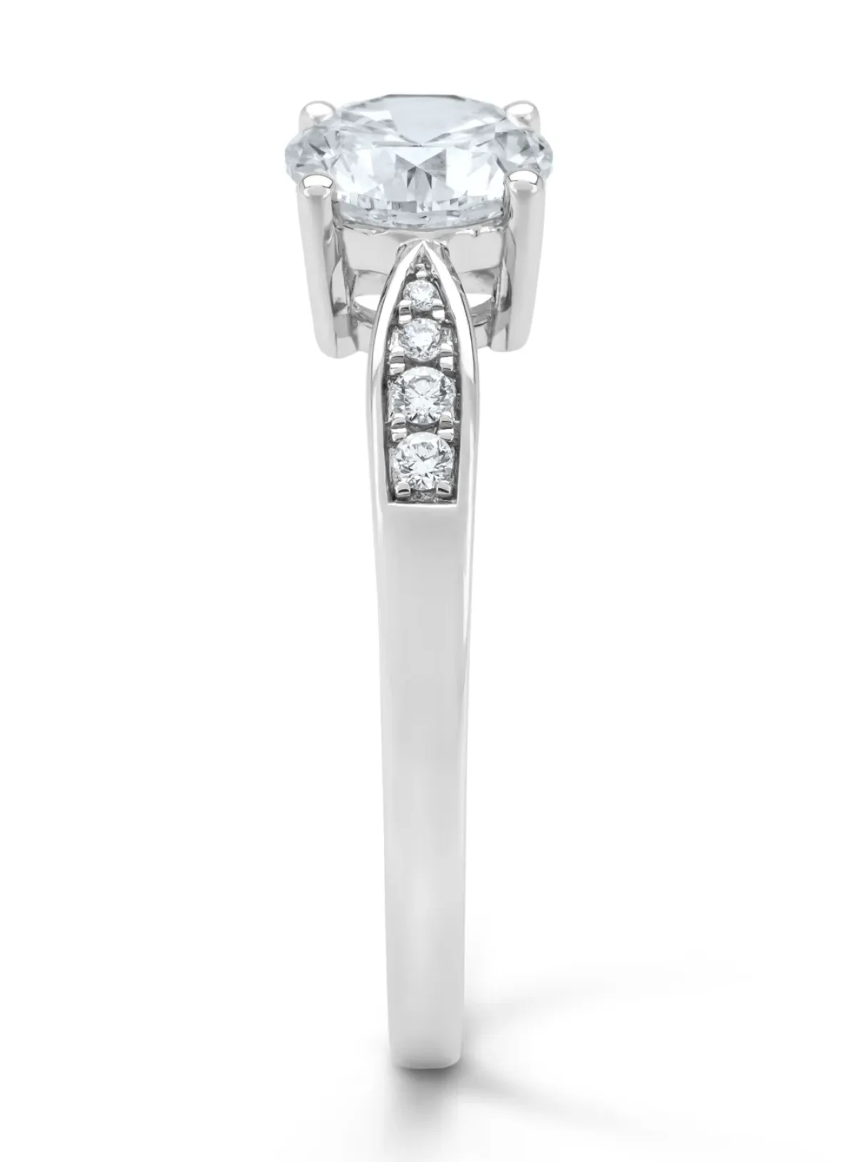 Diamond Point Witgouden Ringen|Diamanten Ringen<Witgouden ring, 1.08 ct diamant, Solitair