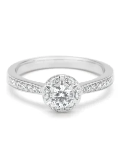 Diamond Point Witgouden Ringen|Diamanten Ringen<Witgouden ring, 0.46 ct diamant, Solitair