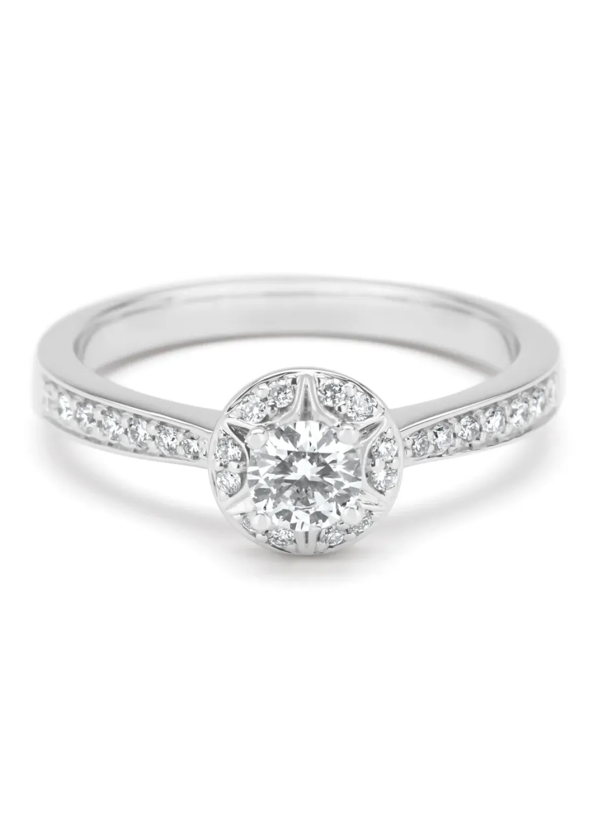 Diamond Point Witgouden Ringen|Diamanten Ringen<Witgouden ring, 0.46 ct diamant, Solitair