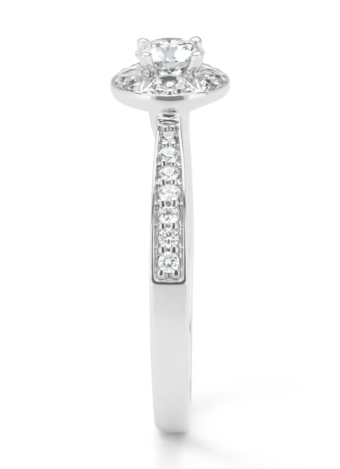 Diamond Point Witgouden Ringen|Diamanten Ringen<Witgouden ring, 0.46 ct diamant, Solitair