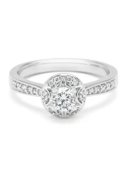 Diamond Point Witgouden Ringen|Diamanten Ringen<Witgouden ring, 0.57 ct diamant, Solitair