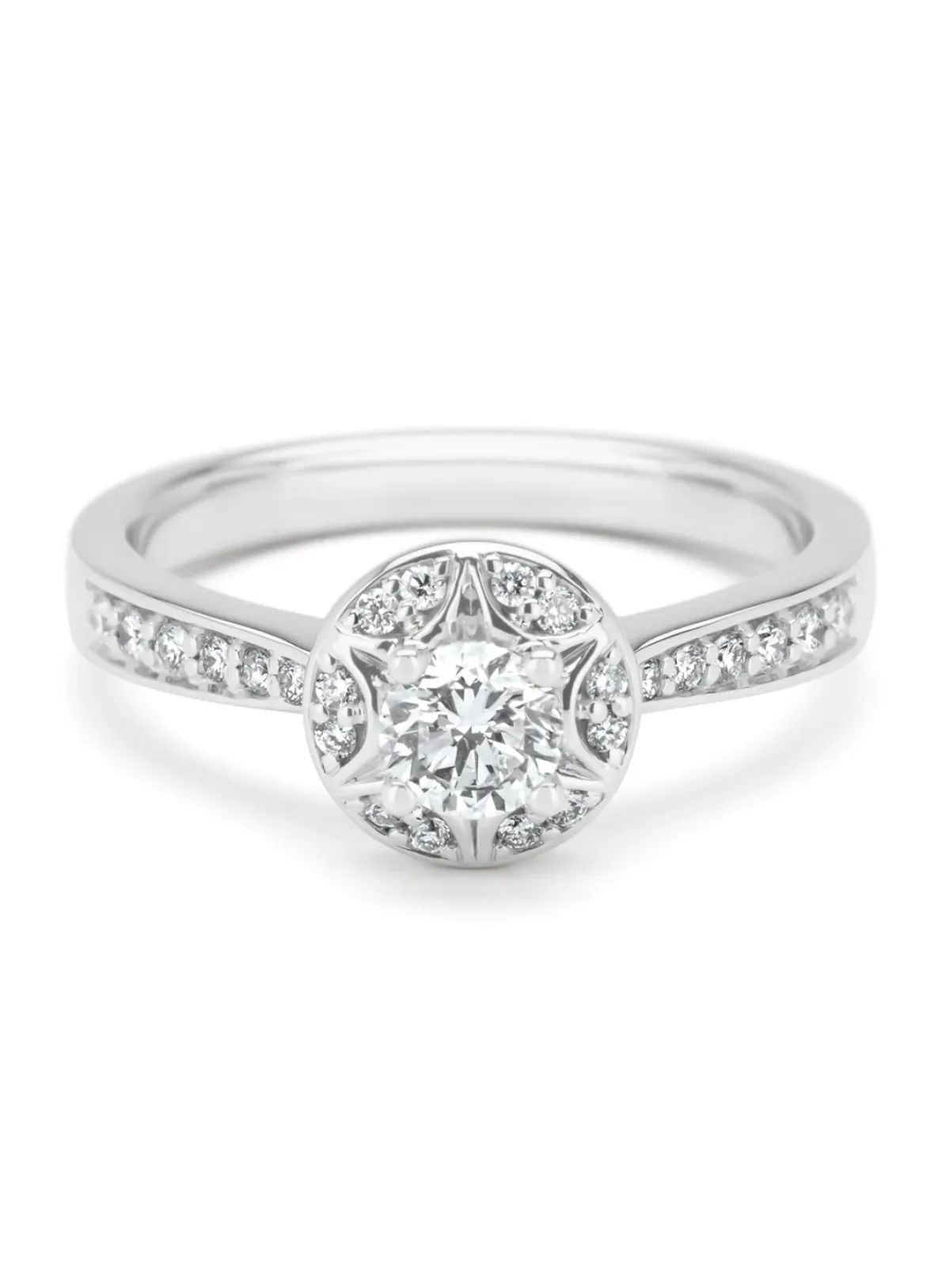 Diamond Point Witgouden Ringen|Diamanten Ringen<Witgouden ring, 0.57 ct diamant, Solitair