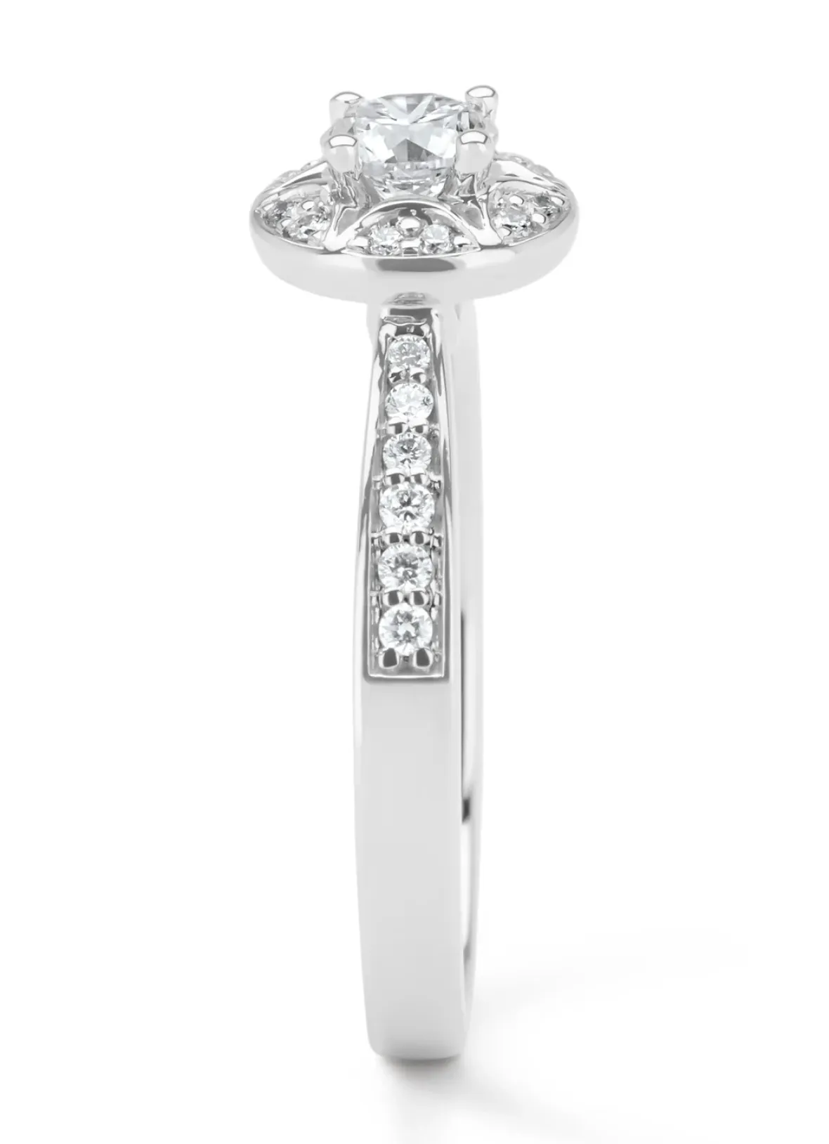 Diamond Point Witgouden Ringen|Diamanten Ringen<Witgouden ring, 0.57 ct diamant, Solitair