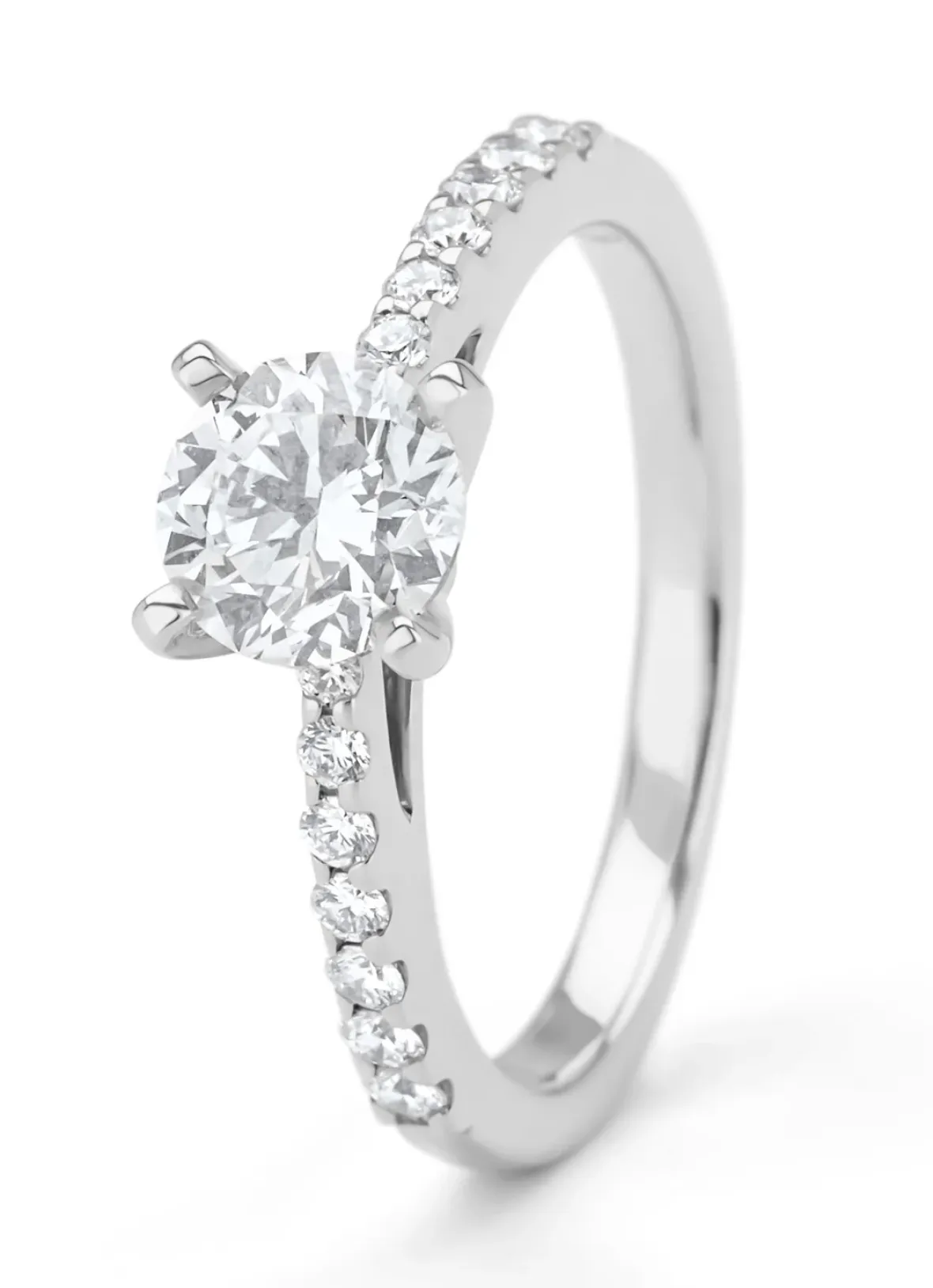 Diamond Point Witgouden Ringen<Witgouden ring, 1.26 ct diamant, Solitair