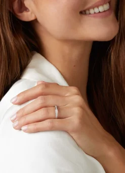Diamond Point Witgouden Ringen|Aanschuifringen<Witgouden ring, 0.27 ct diamant, Wedding