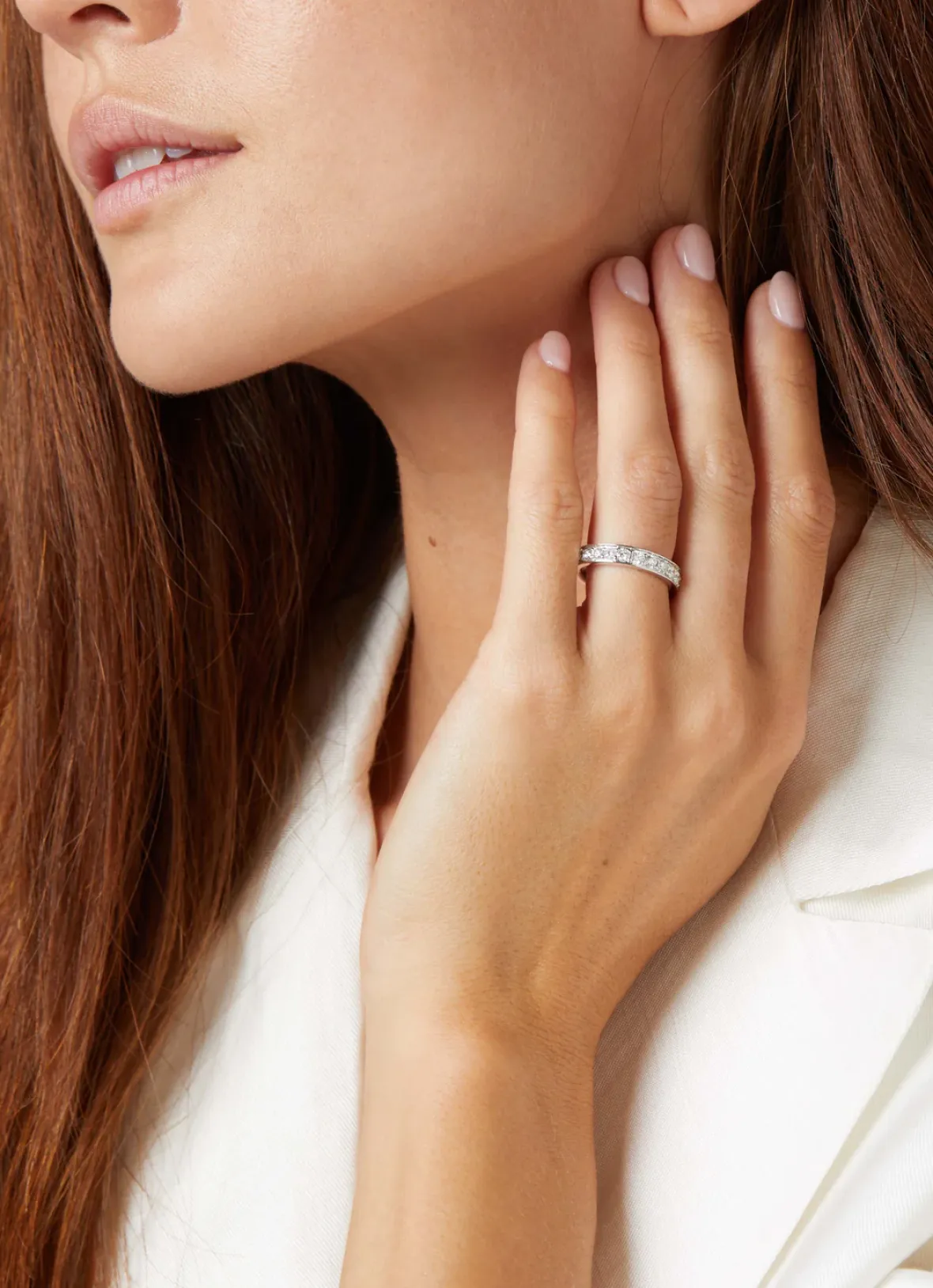 Diamond Point Witgouden Ringen|Aanschuifringen<Witgouden ring, 0.77 ct diamant, Wedding