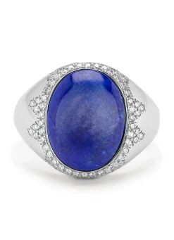Diamond Point Witgouden Ringen|Ringen Met Kleurstenen<Witgouden ring, 4.41 ct lapis, Gallery