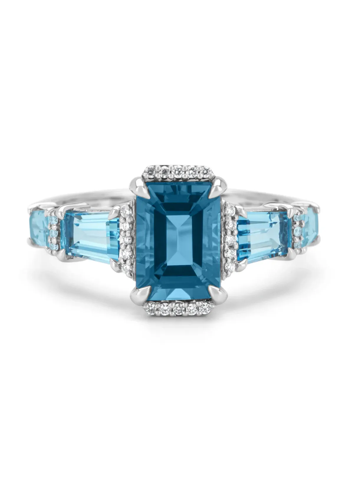 Diamond Point Witgouden Ringen|Ringen Met Kleurstenen<Witgouden ring, 1.76 ct london topaas, Gallery