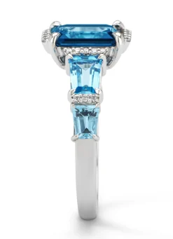 Diamond Point Witgouden Ringen|Ringen Met Kleurstenen<Witgouden ring, 1.76 ct london topaas, Gallery