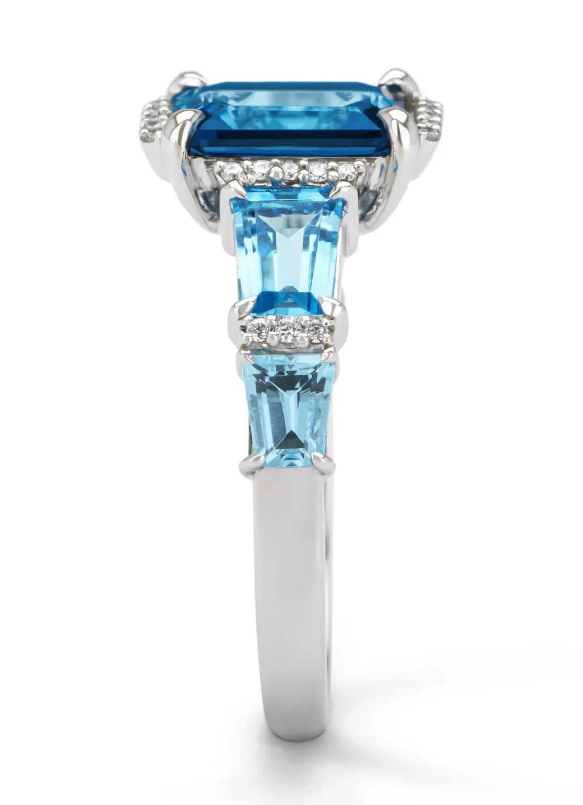 Diamond Point Witgouden Ringen|Ringen Met Kleurstenen<Witgouden ring, 1.76 ct london topaas, Gallery