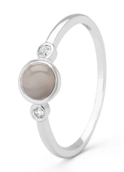 Diamond Point Witgouden Ringen|Ringen Met Kleurstenen<Witgouden ring, 0.58 ct maansteen, Little Drops