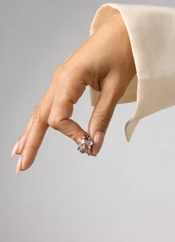 Diamond Point Witgouden Ringen|Ringen Met Kleurstenen<Witgouden ring, 0.58 ct maansteen, Little Drops