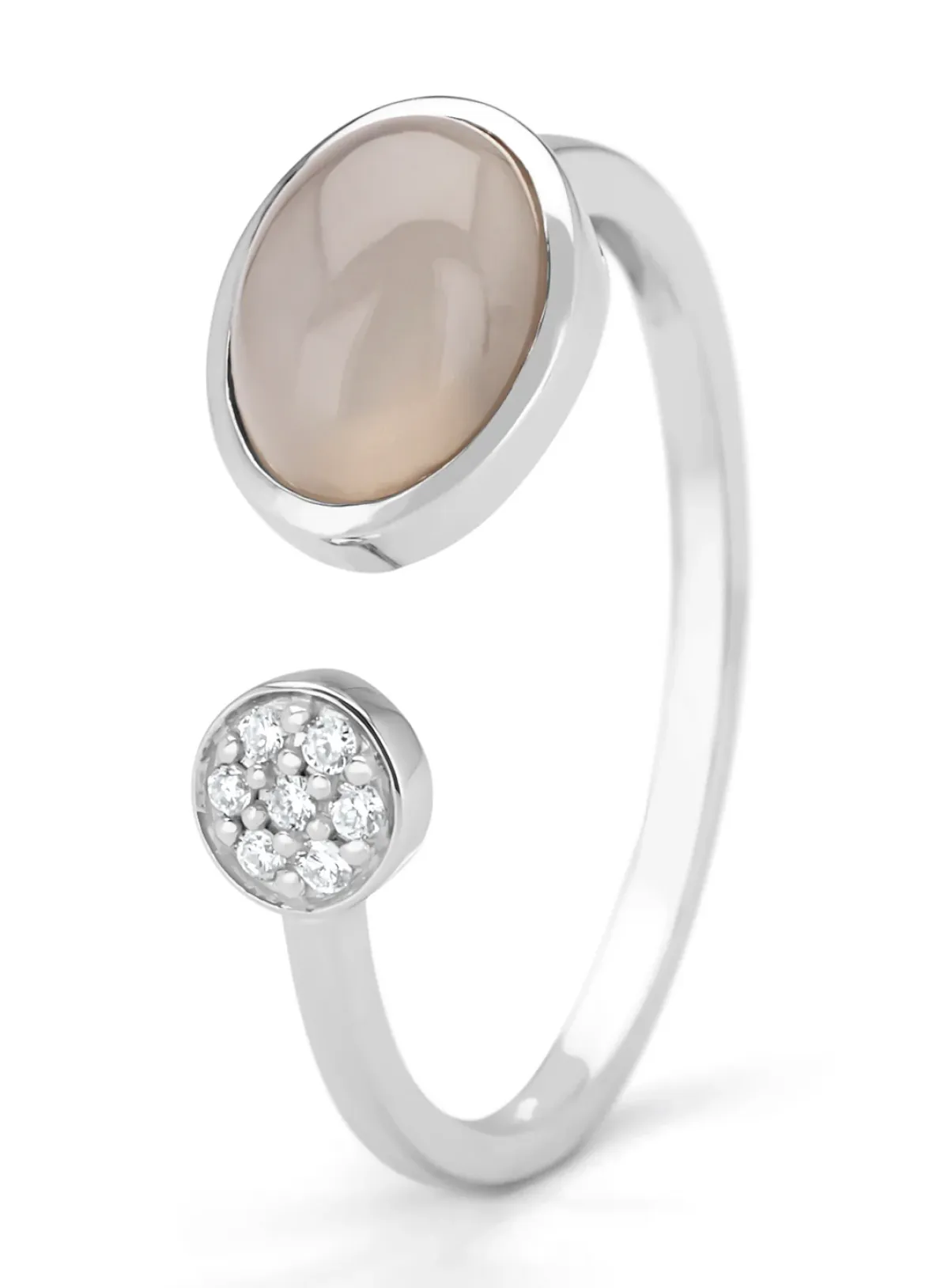 Diamond Point Witgouden Ringen|Ringen Met Kleurstenen<Witgouden ring, 1.24 ct maansteen, Little Drops