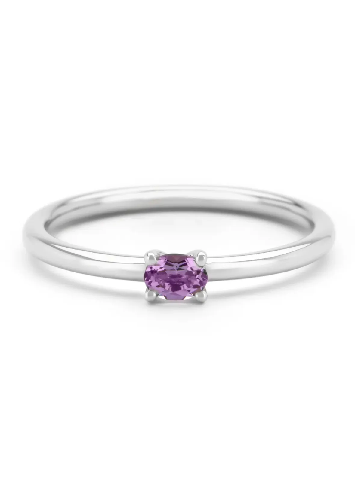 Diamond Point Witgouden Ringen|Ringen Met Kleurstenen<Witgouden ring, 0.14 ct paarse amethist, Joy