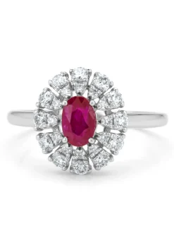 Diamond Point Witgouden Ringen|Ringen Met Kleurstenen<Witgouden ring, 0.63 ct robijn, Majestic