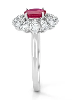 Diamond Point Witgouden Ringen|Ringen Met Kleurstenen<Witgouden ring, 0.63 ct robijn, Majestic