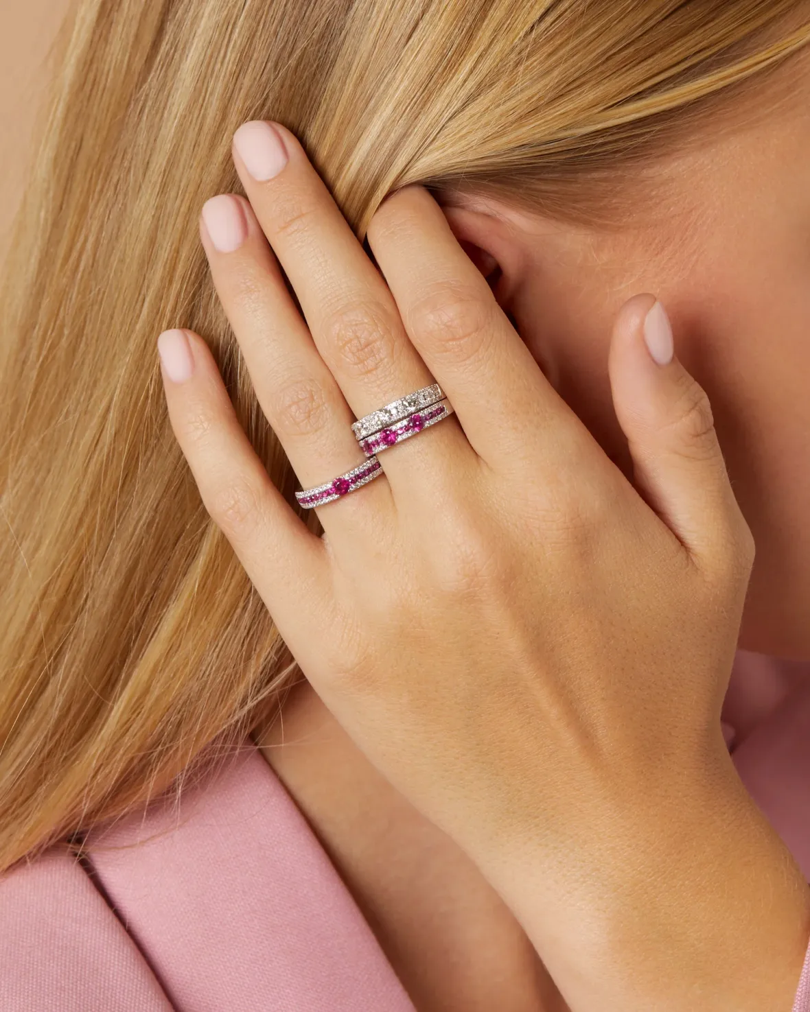 Diamond Point Witgouden Ringen|Ringen Met Kleurstenen<Witgouden ring, 0.38 ct robijn, Majestic