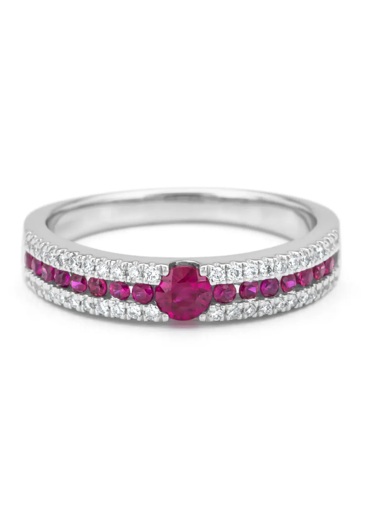 Diamond Point Witgouden Ringen|Ringen Met Kleurstenen<Witgouden ring, 0.38 ct robijn, Majestic