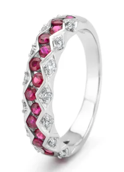 Diamond Point Witgouden Ringen|Ringen Met Kleurstenen<Witgouden ring, 0.68 ct robijn, Majestic