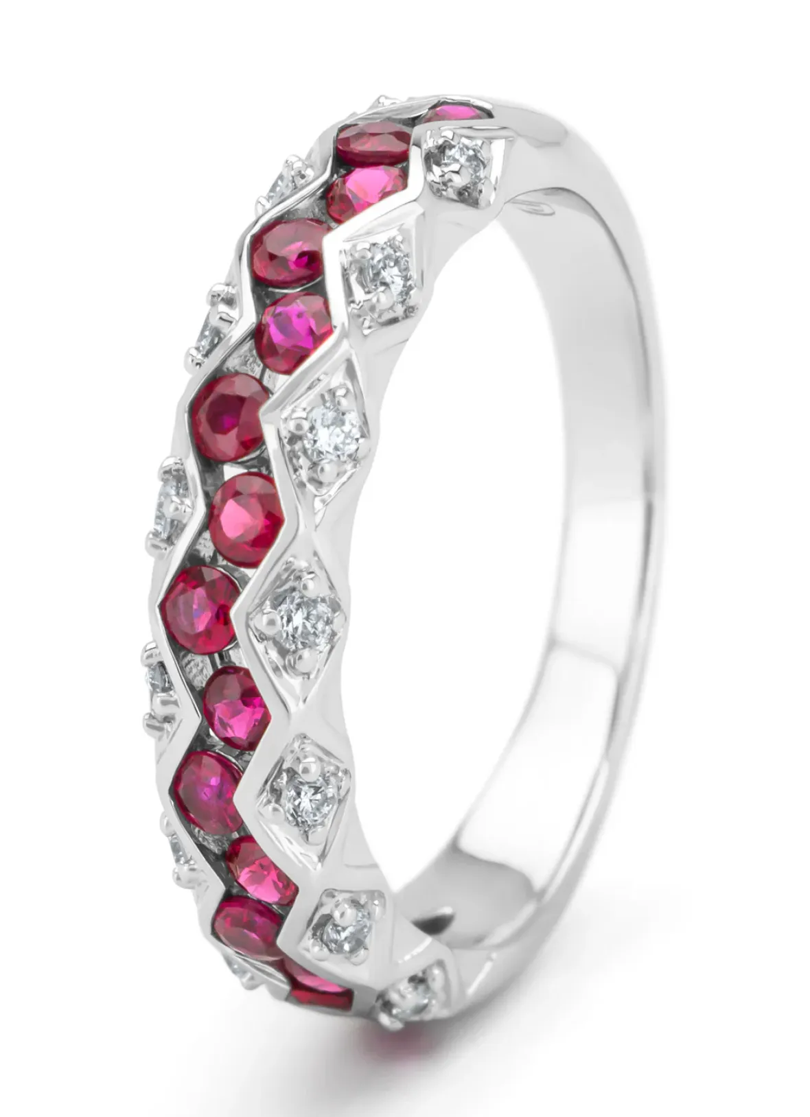 Diamond Point Witgouden Ringen|Ringen Met Kleurstenen<Witgouden ring, 0.68 ct robijn, Majestic