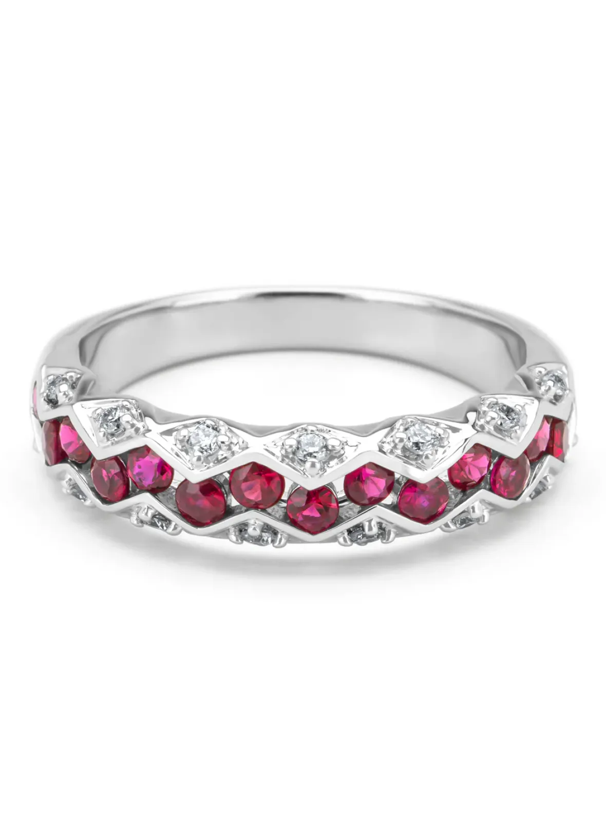 Diamond Point Witgouden Ringen|Ringen Met Kleurstenen<Witgouden ring, 0.68 ct robijn, Majestic