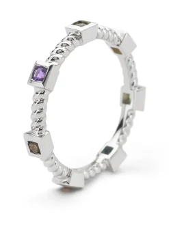Diamond Point Witgouden Ringen|Ringen Met Kleurstenen<Witgouden ring, 0.04 ct rozenkwarts, Ensemble