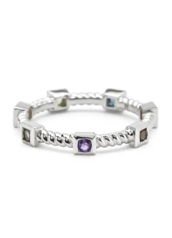 Diamond Point Witgouden Ringen|Ringen Met Kleurstenen<Witgouden ring, 0.04 ct rozenkwarts, Ensemble
