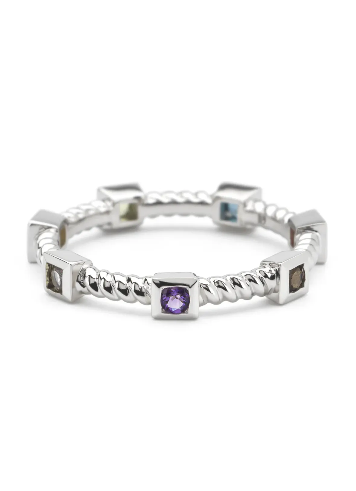 Diamond Point Witgouden Ringen|Ringen Met Kleurstenen<Witgouden ring, 0.04 ct rozenkwarts, Ensemble