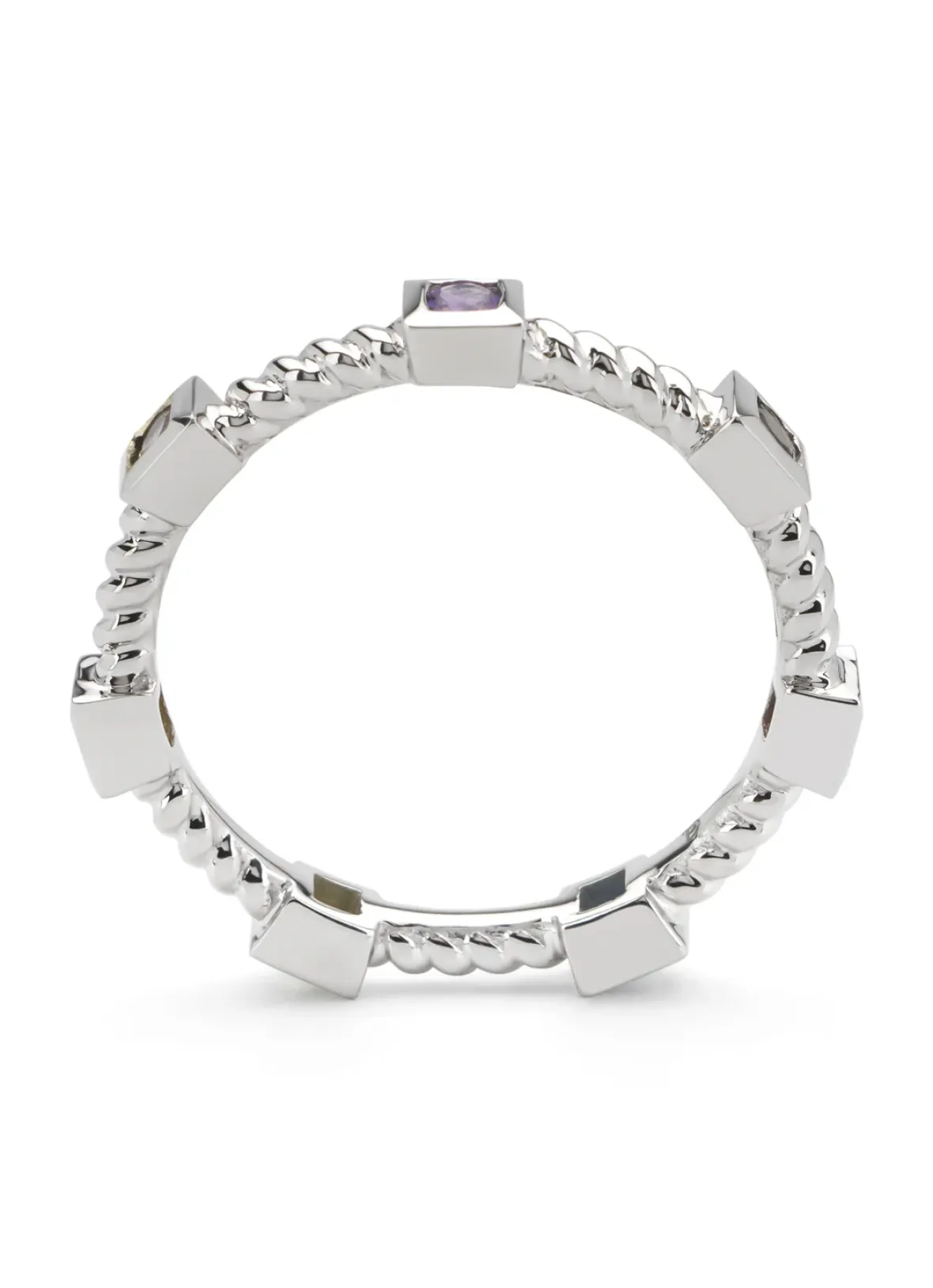Diamond Point Witgouden Ringen|Ringen Met Kleurstenen<Witgouden ring, 0.04 ct rozenkwarts, Ensemble