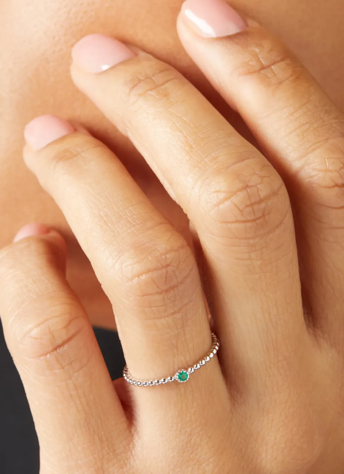 Diamond Point Witgouden Ringen|Ringen Met Kleurstenen<Witgouden ring, 0.04 ct smaragd, Joy