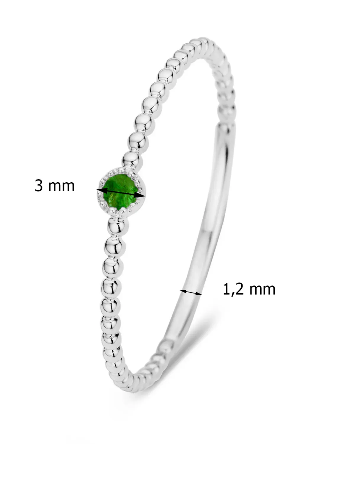 Diamond Point Witgouden Ringen|Ringen Met Kleurstenen<Witgouden ring, 0.04 ct smaragd, Joy
