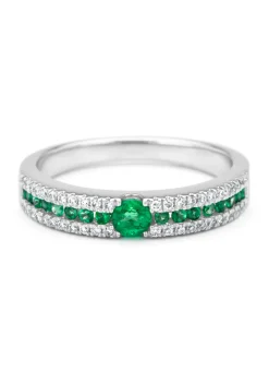 Diamond Point Witgouden Ringen|Ringen Met Kleurstenen<Witgouden ring, 0.36 ct smaragd, Majestic