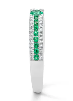 Diamond Point Witgouden Ringen|Ringen Met Kleurstenen<Witgouden ring, 0.36 ct smaragd, Majestic