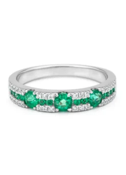 Diamond Point Witgouden Ringen|Ringen Met Smaragd<Witgouden ring, 0.57 ct smaragd, Majestic