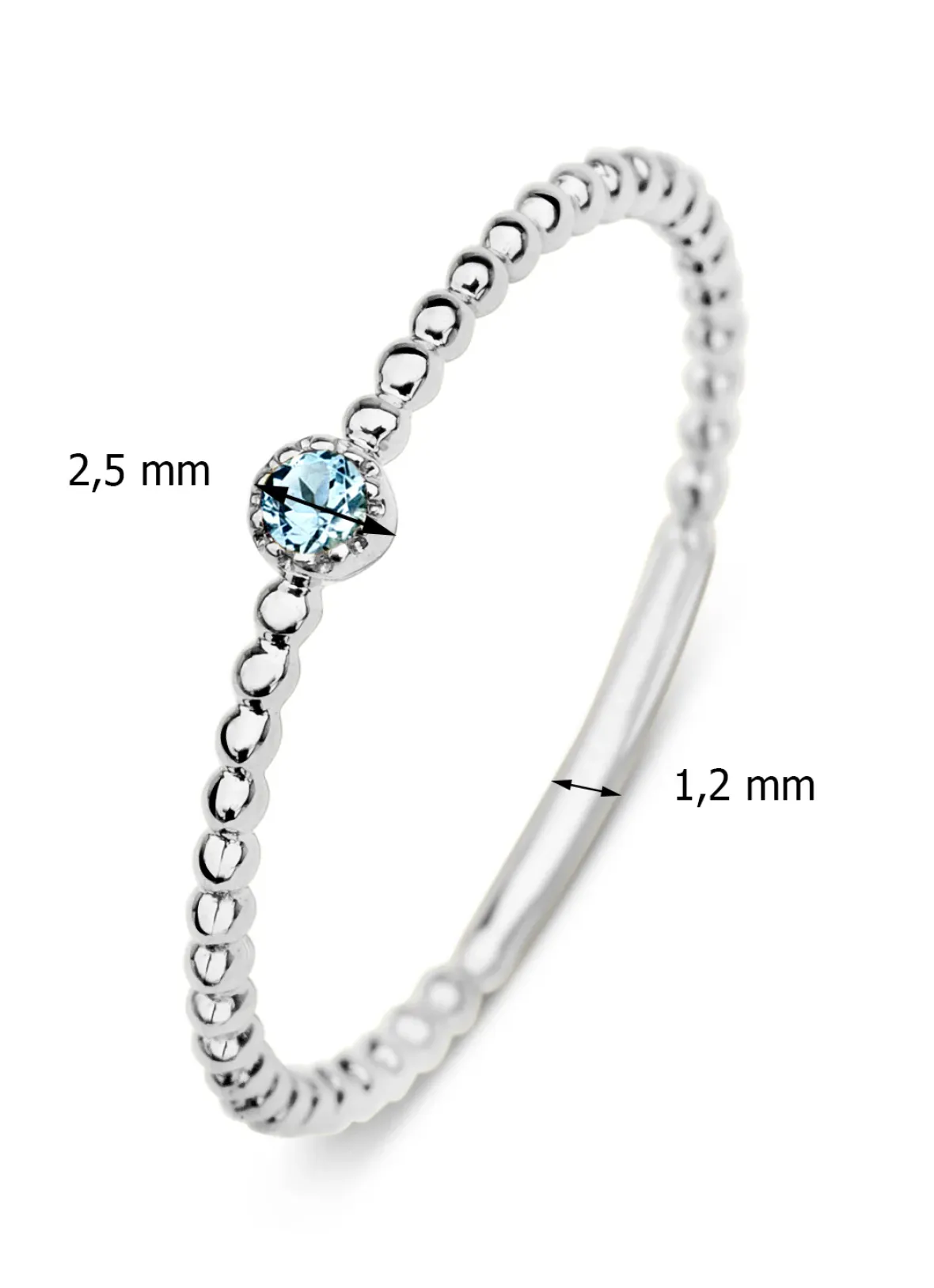Diamond Point Witgouden Ringen|Ringen Met Kleurstenen<Witgouden ring, 0.04 ct topaas, Joy