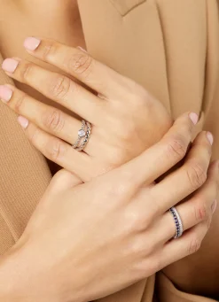 Diamond Point Witgouden Ringen|Ringen Met Kleurstenen<Witgouden ring Ensemble