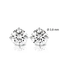 Diamond Point Solitair C|Solitair Classic<Witgouden solitair oorstekers, 0.48 ct diamant, Groeibriljant